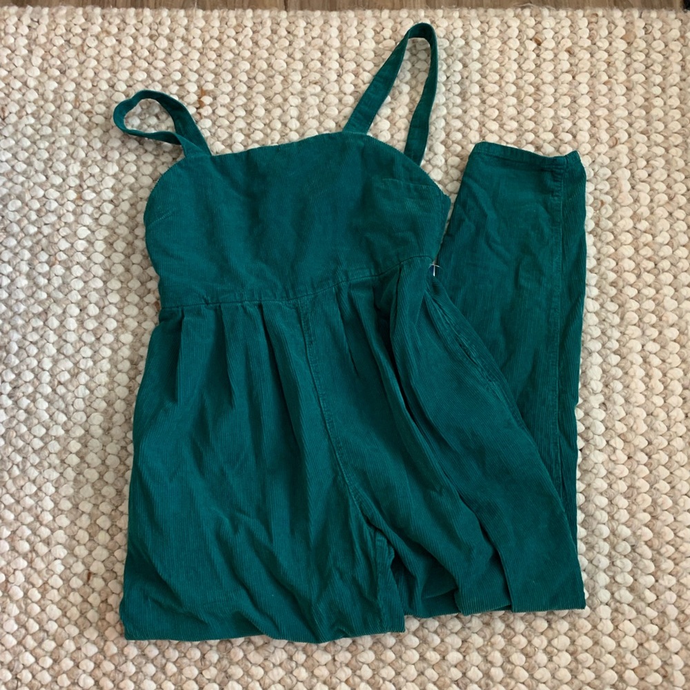 Free people green jumpsuit